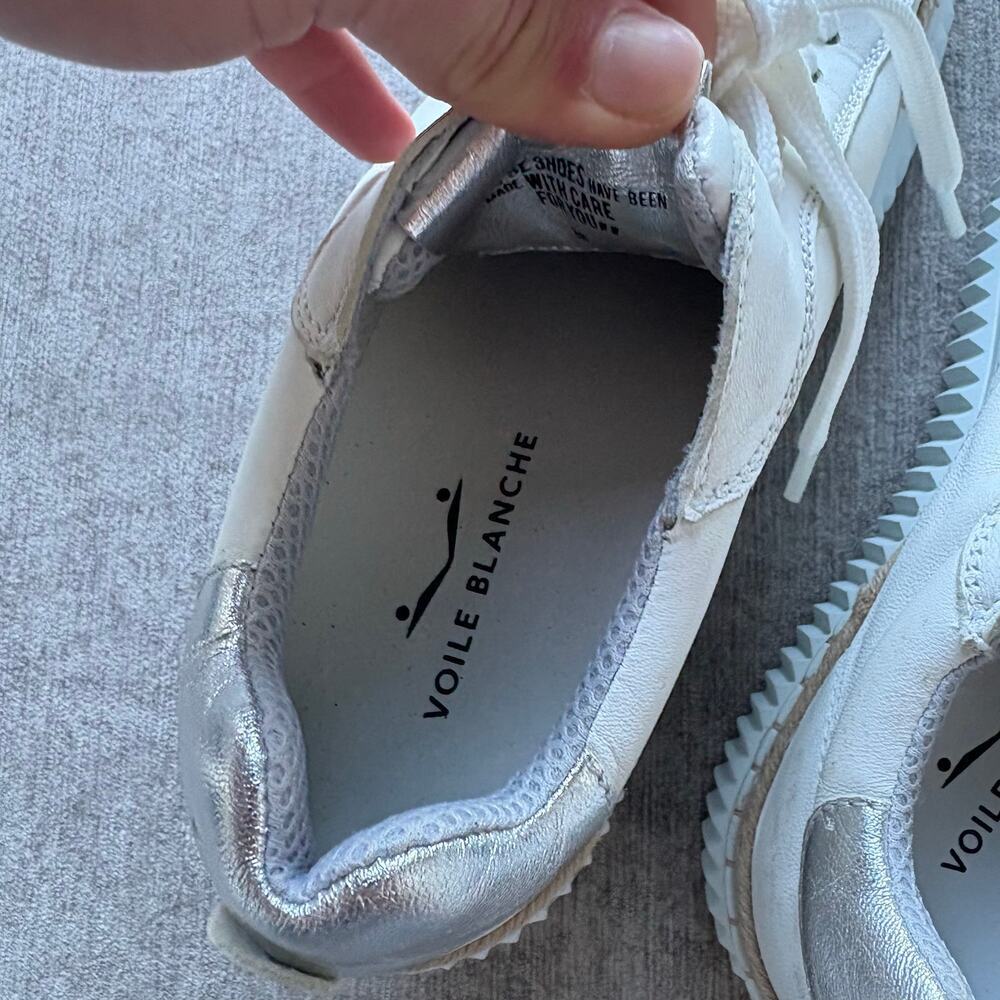 Voile Blanche White Leather Sneakers - Picture 6 of 6